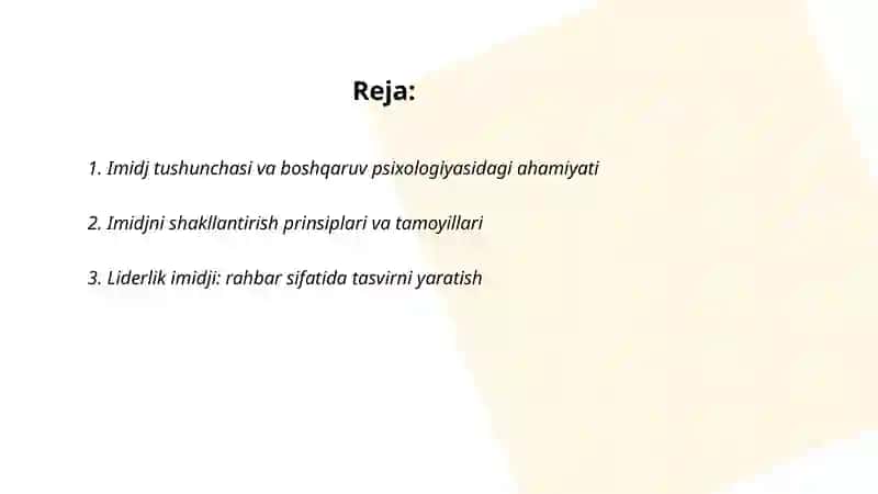 BOSHQARUV PSICOLOGIYASIDA IMDJNI SHAKLLANTIRISH TAMOYILLARI 2