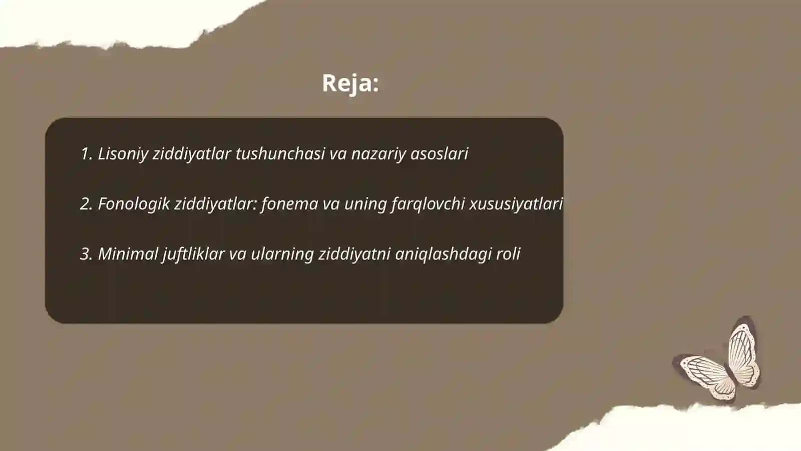 Lisoniy ziddiyatlar. Lisoniy tasnif va uning turlari 2