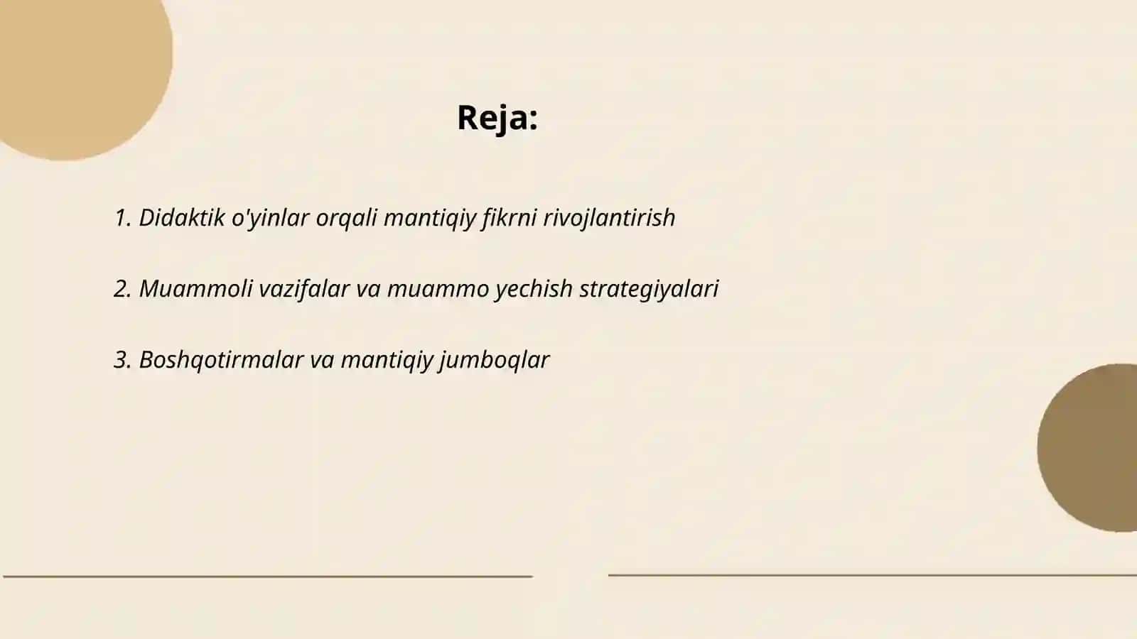 Mantiqiy fikr yuritish ko'nikmalarini rivojlantirish vositalari 2