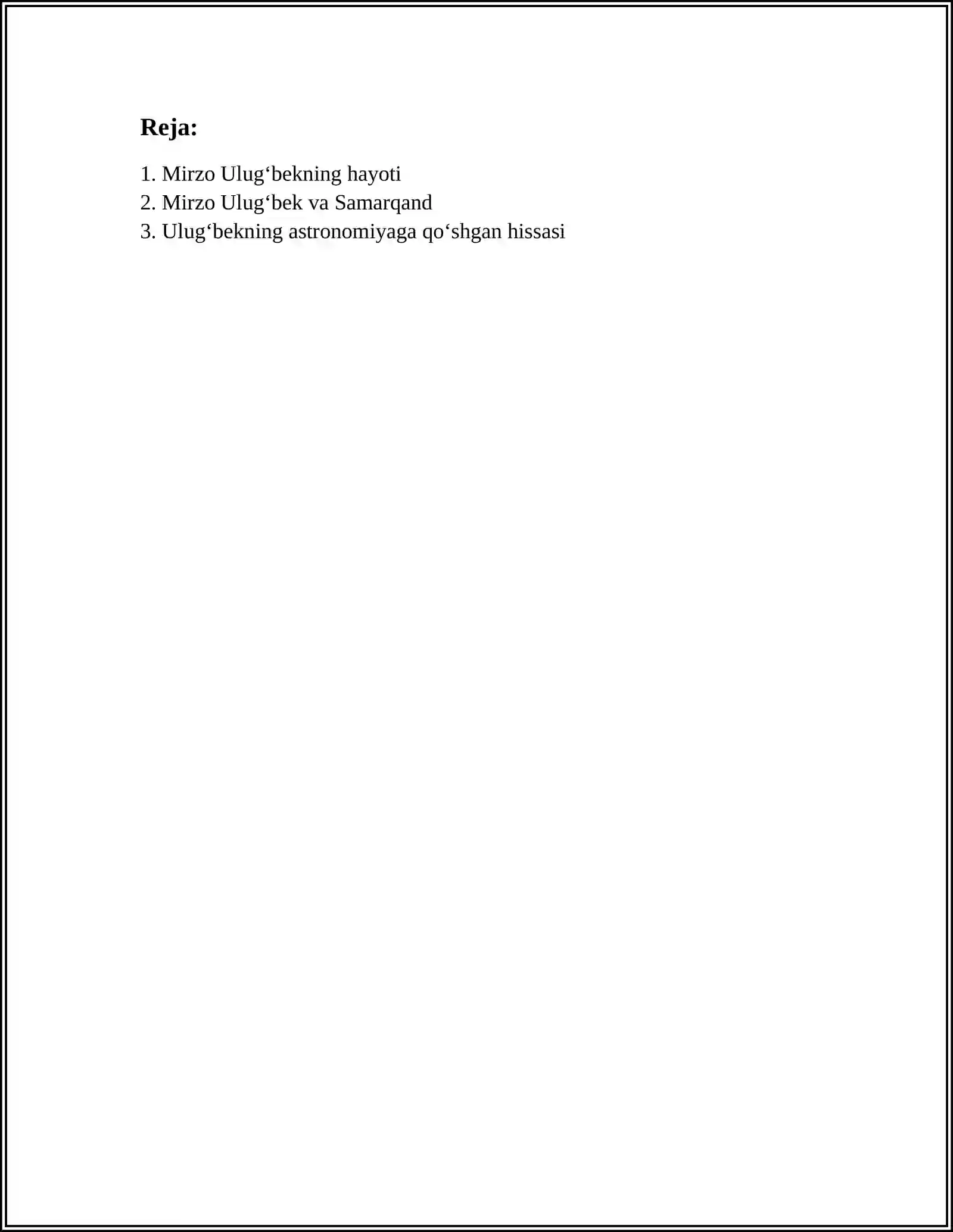MIRZO ULUG’BEK 2