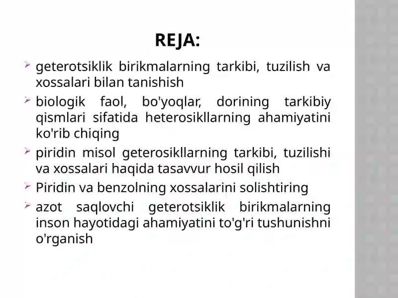 Geterotsiklik birikmalar 2