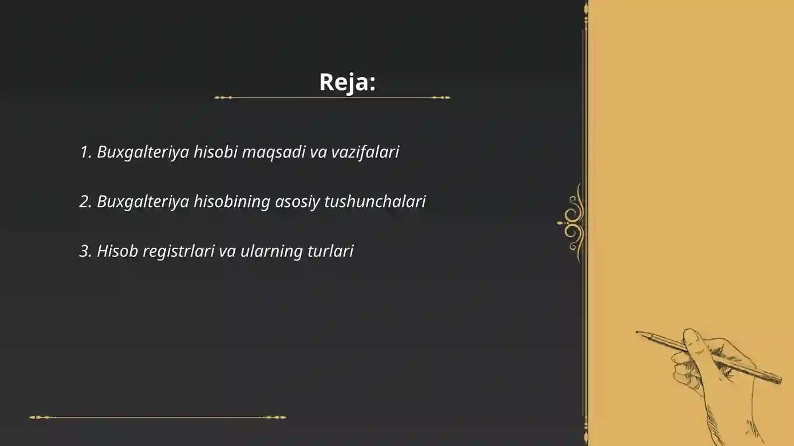 Buxgalteriya hisobiga kirish fanining predmeti va metodi 2