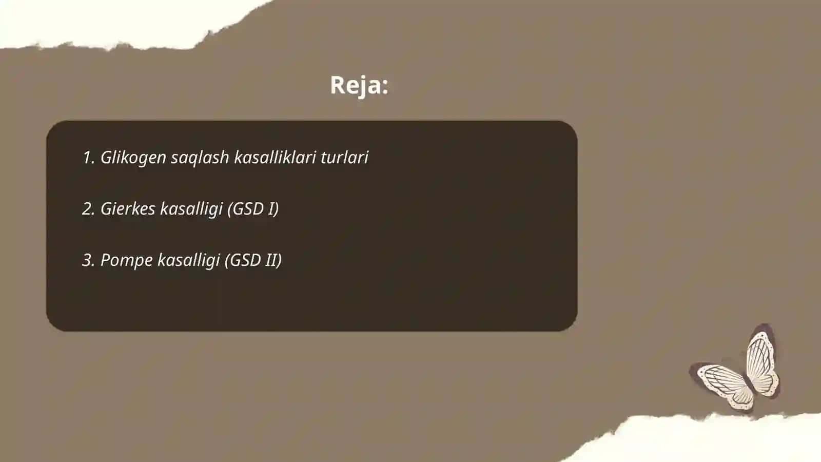 Glikogen saqlash kasalliklari 2
