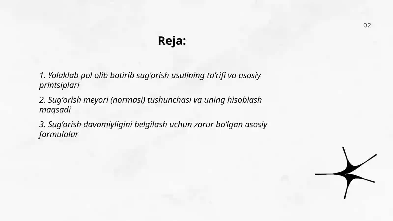 Sug'orish meyori va davomiyligi hisoblash 2