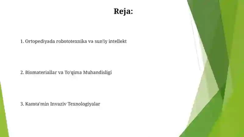 Zamonaviy ortopediya yutuqlari 2