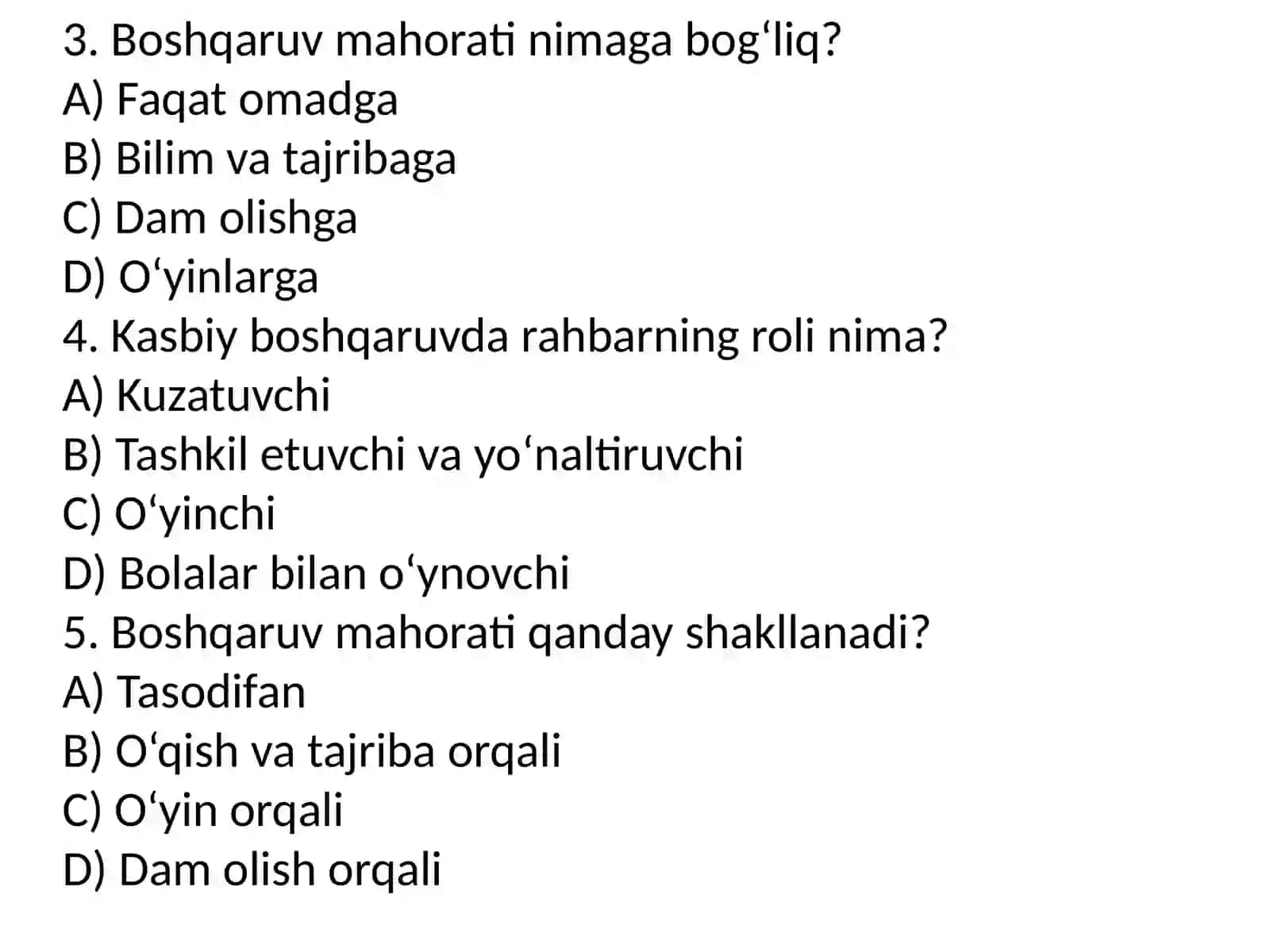 Boshqaruv kasbiy mahorat sifatida 2