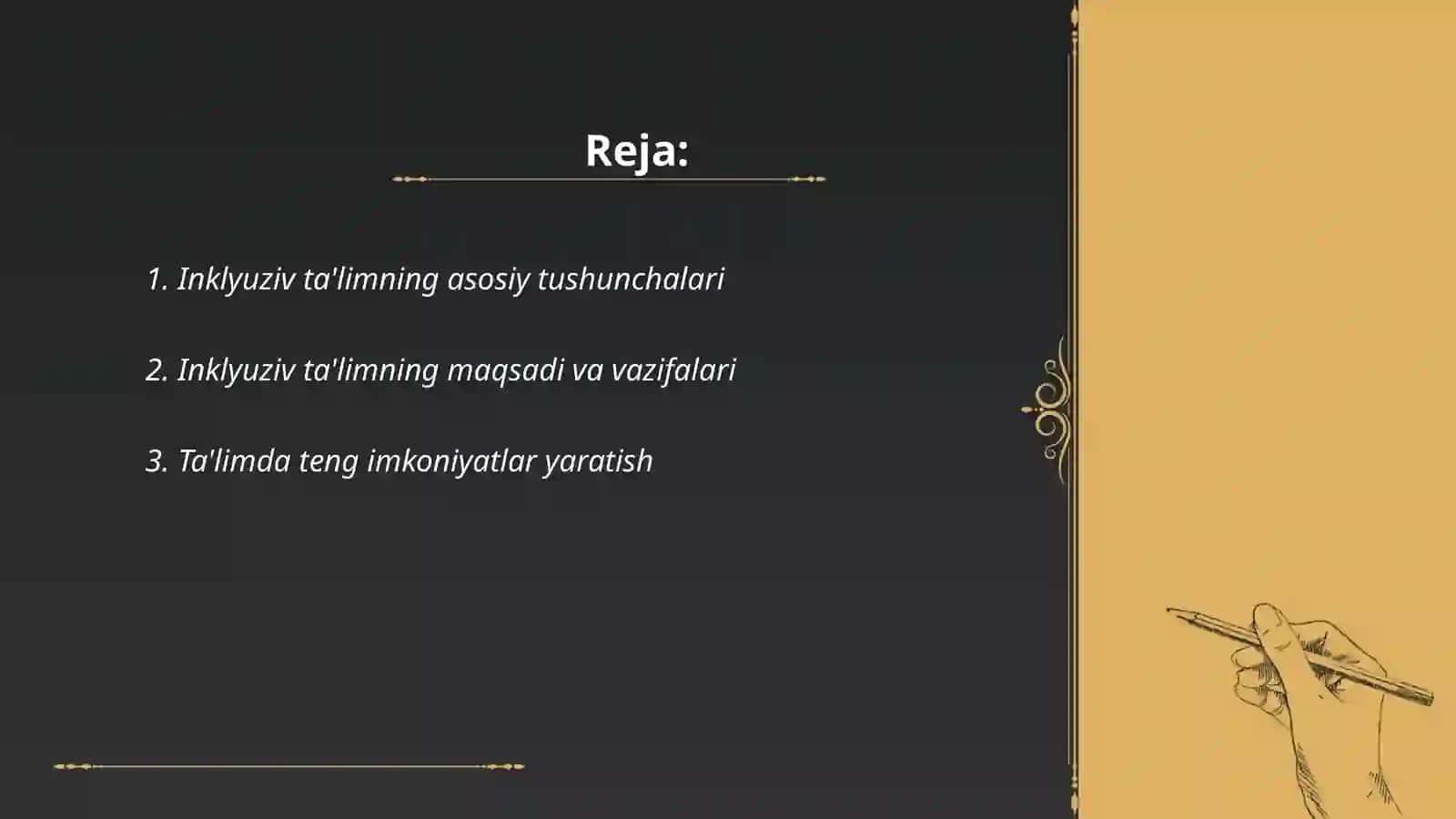 Inklyuziv Ta'limning Mazmun-Muhiyati, Maqsadi va Vazifalari 2