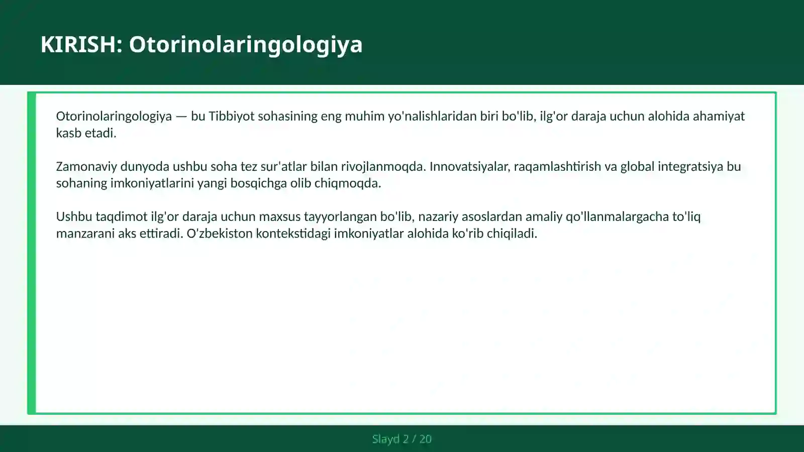 OTORINOLARINGOLOGIYA 2