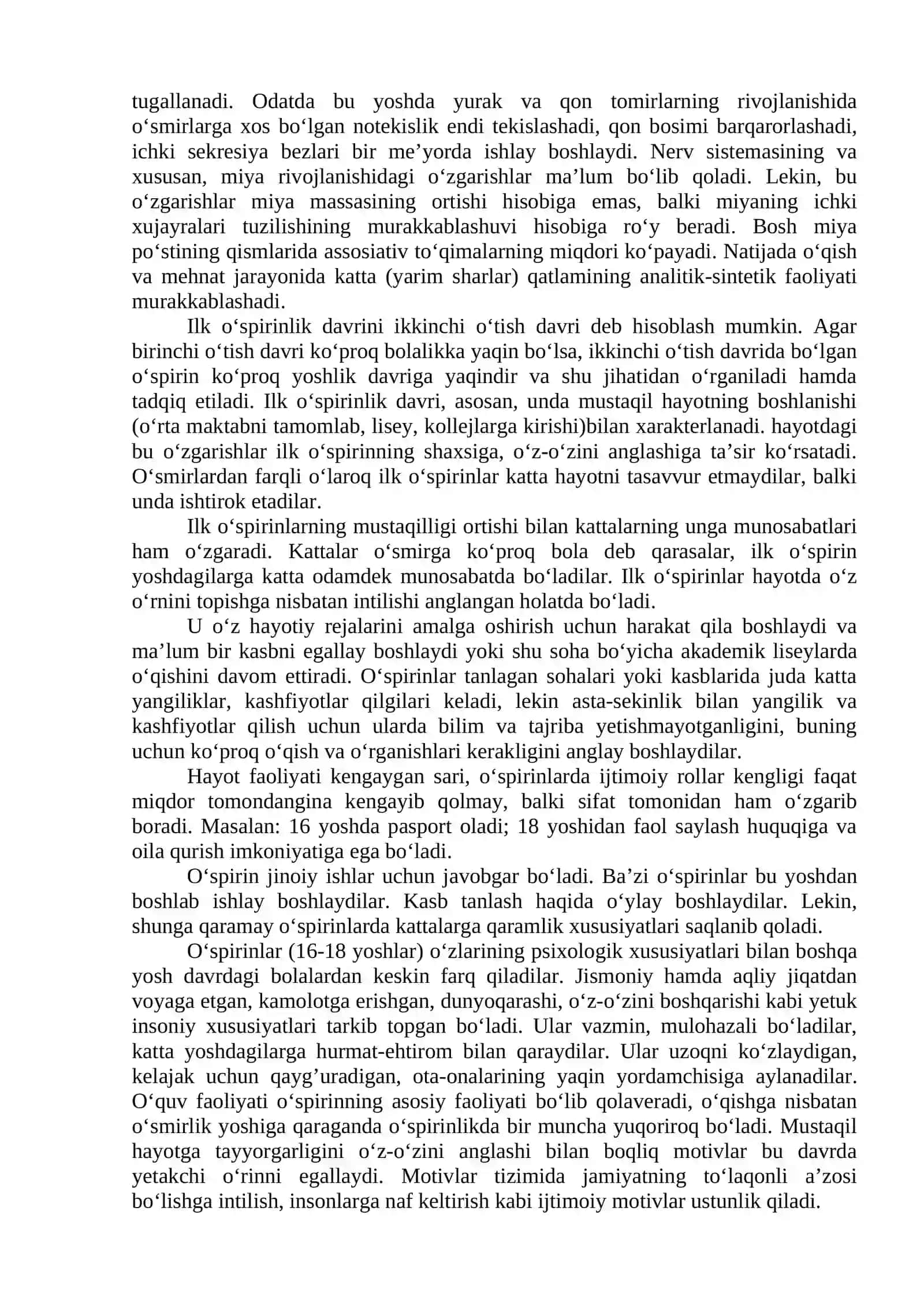 Ilk o‘spirinlik va yoshlik davrining psixologik xususiyatlari 2