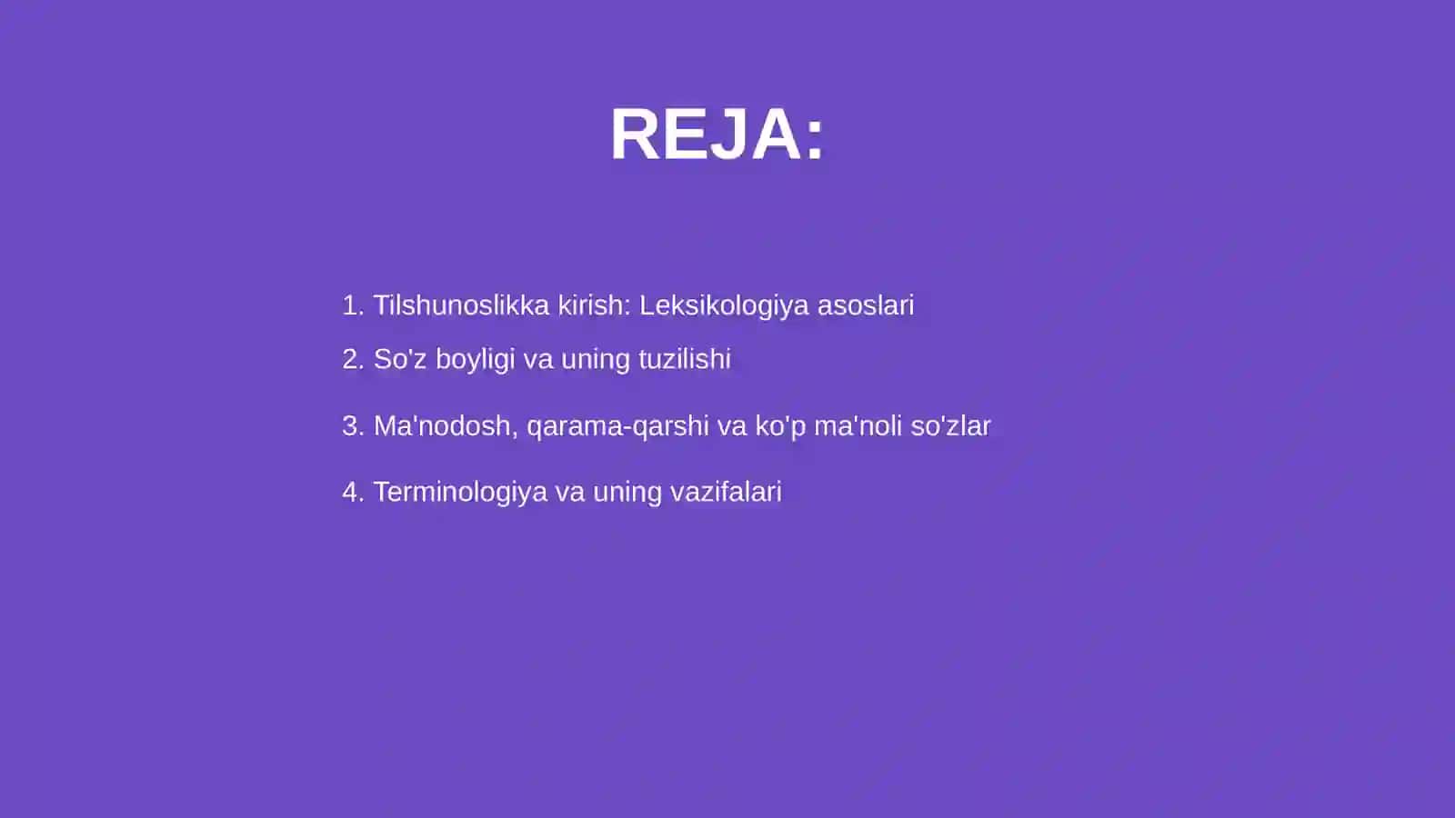 Tilshunoslikka kirish fanidan leksikologiya va orfografiya mavzusi 2