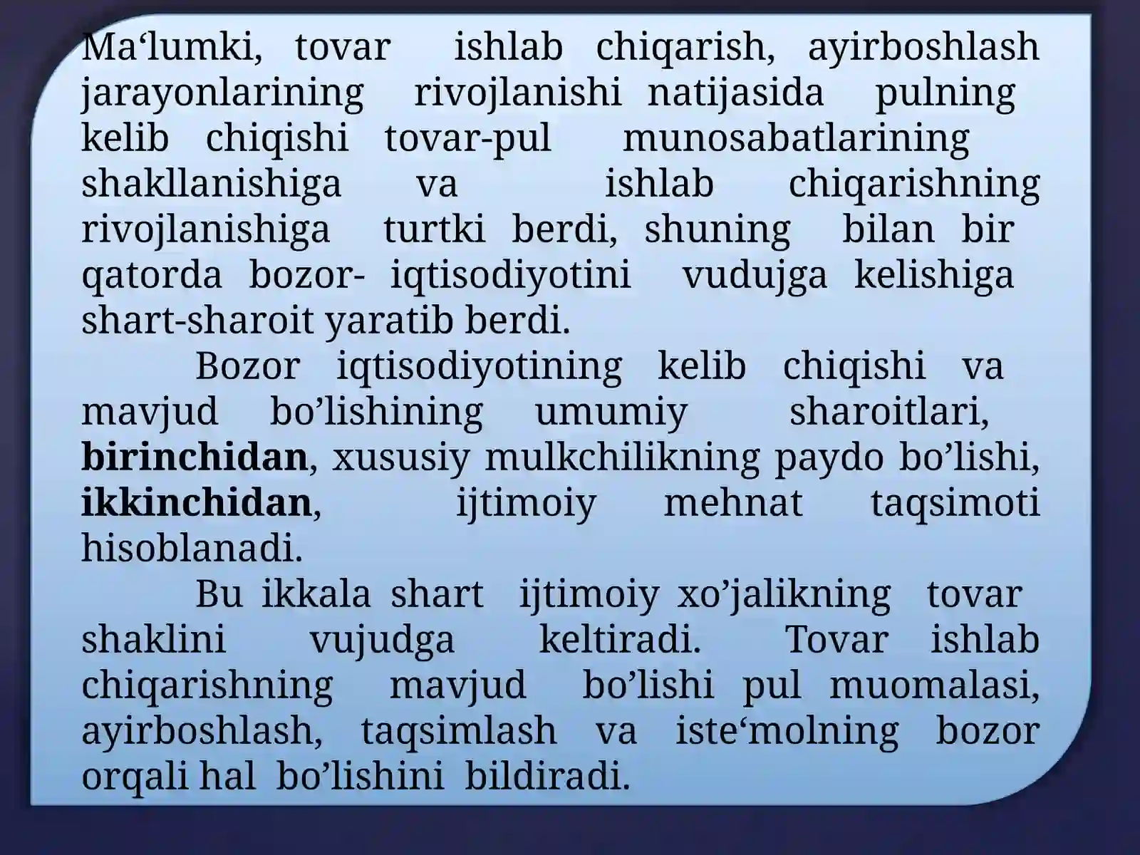 BOZOR MUVOZANATI 2