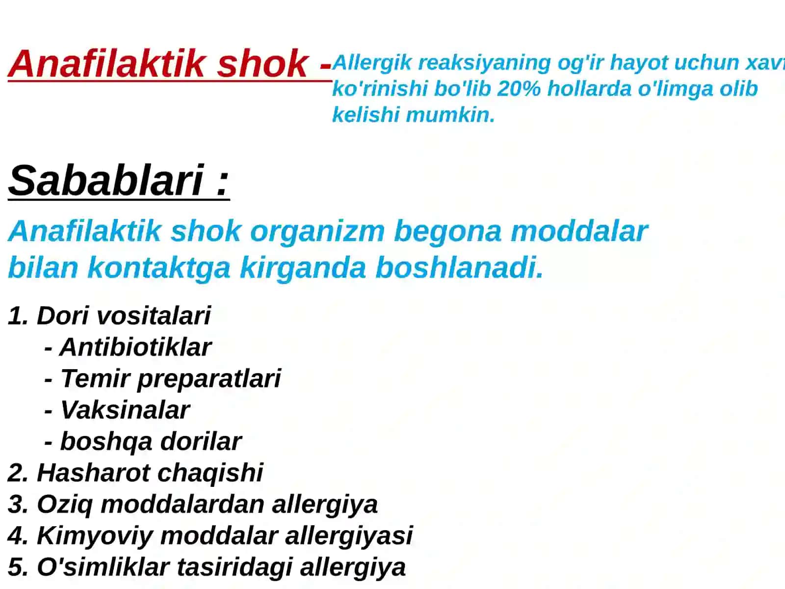 Anafilaktik shok 2