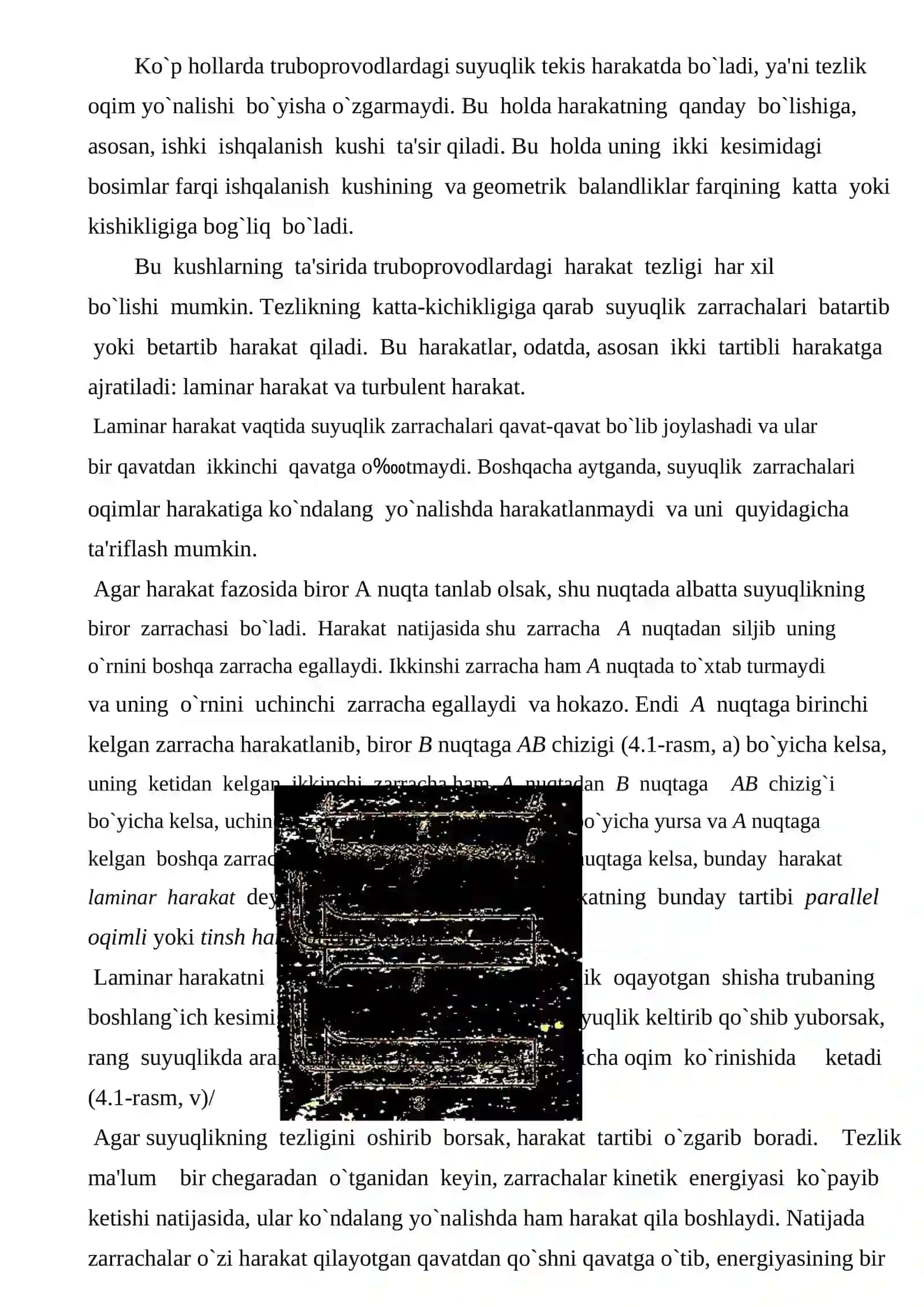 Suyuqlik harakatining tartiblari va gidrodinamik o`xshashlik asoslari 2