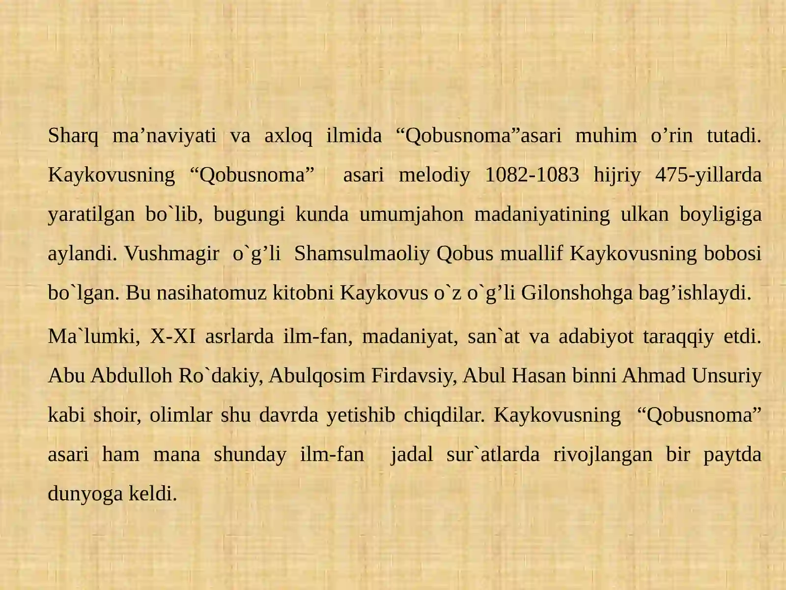 Qobusnoma 2