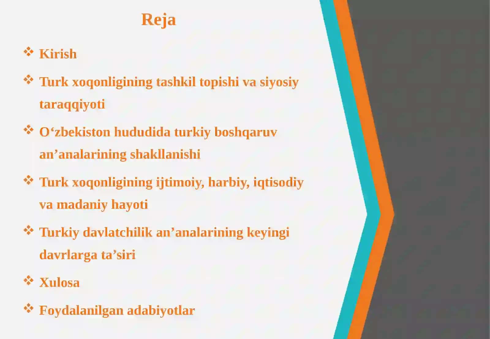 Türkxo'qonligi va O'zbekiston hududi ta'rixi davlatchilik an'analarining shakllanishi 2