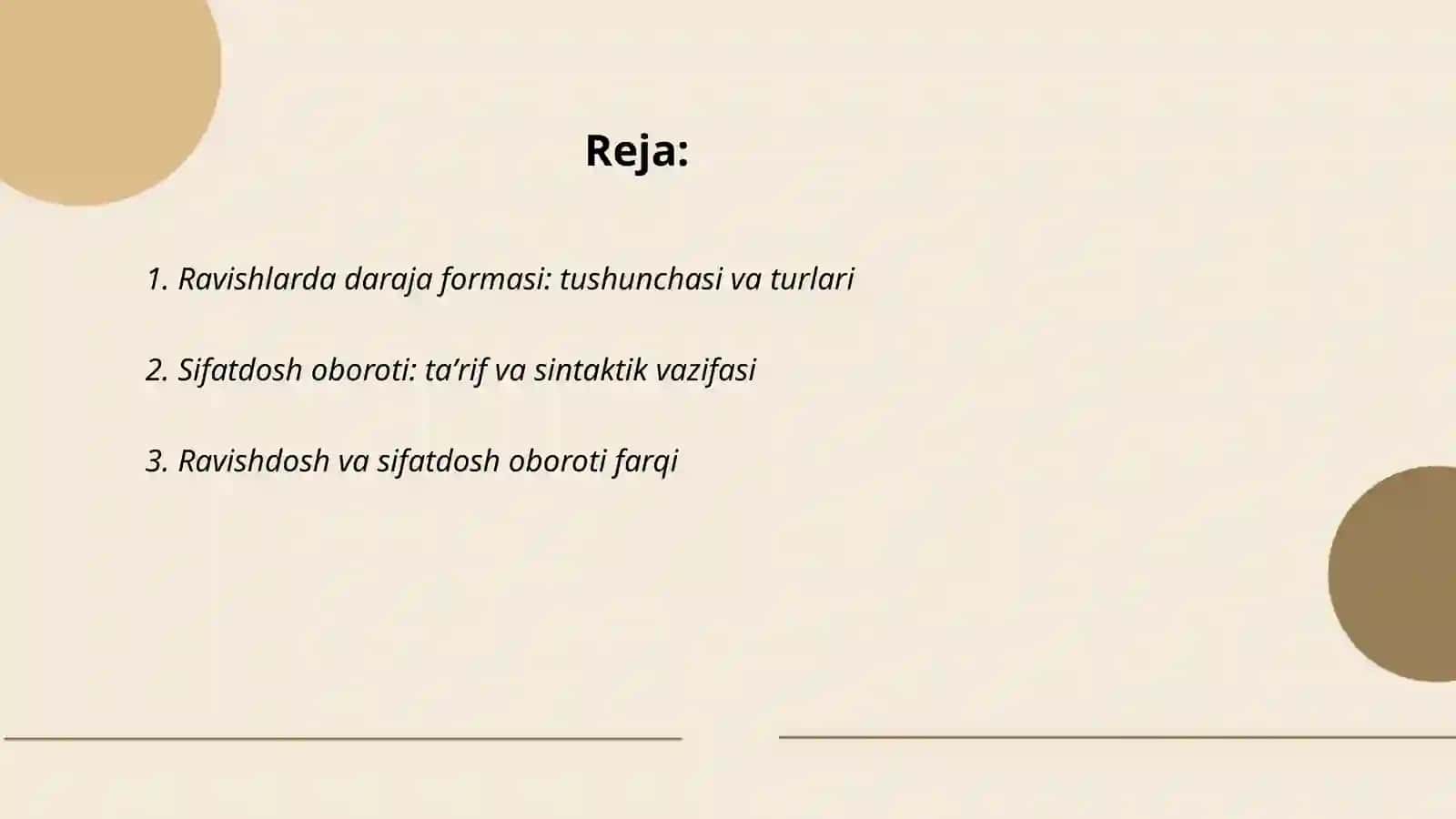 Ravishlarda daraja formasi 2