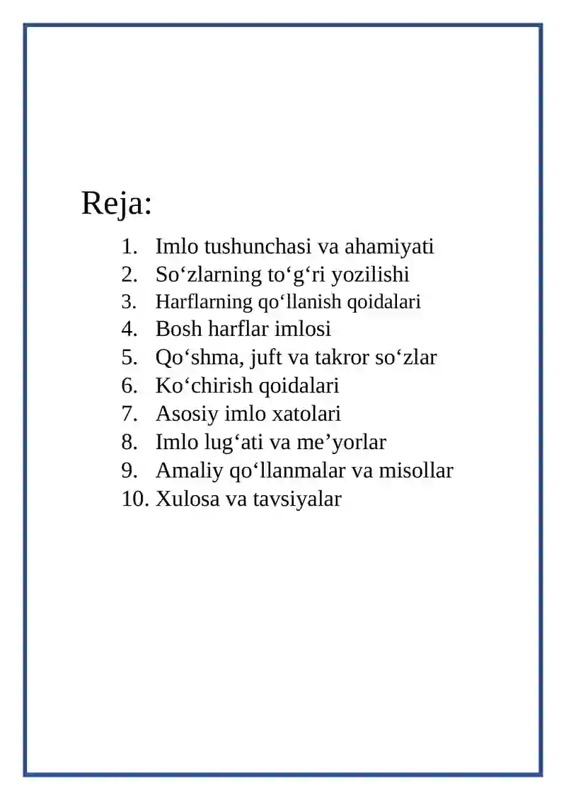Imlo qoidalari 2