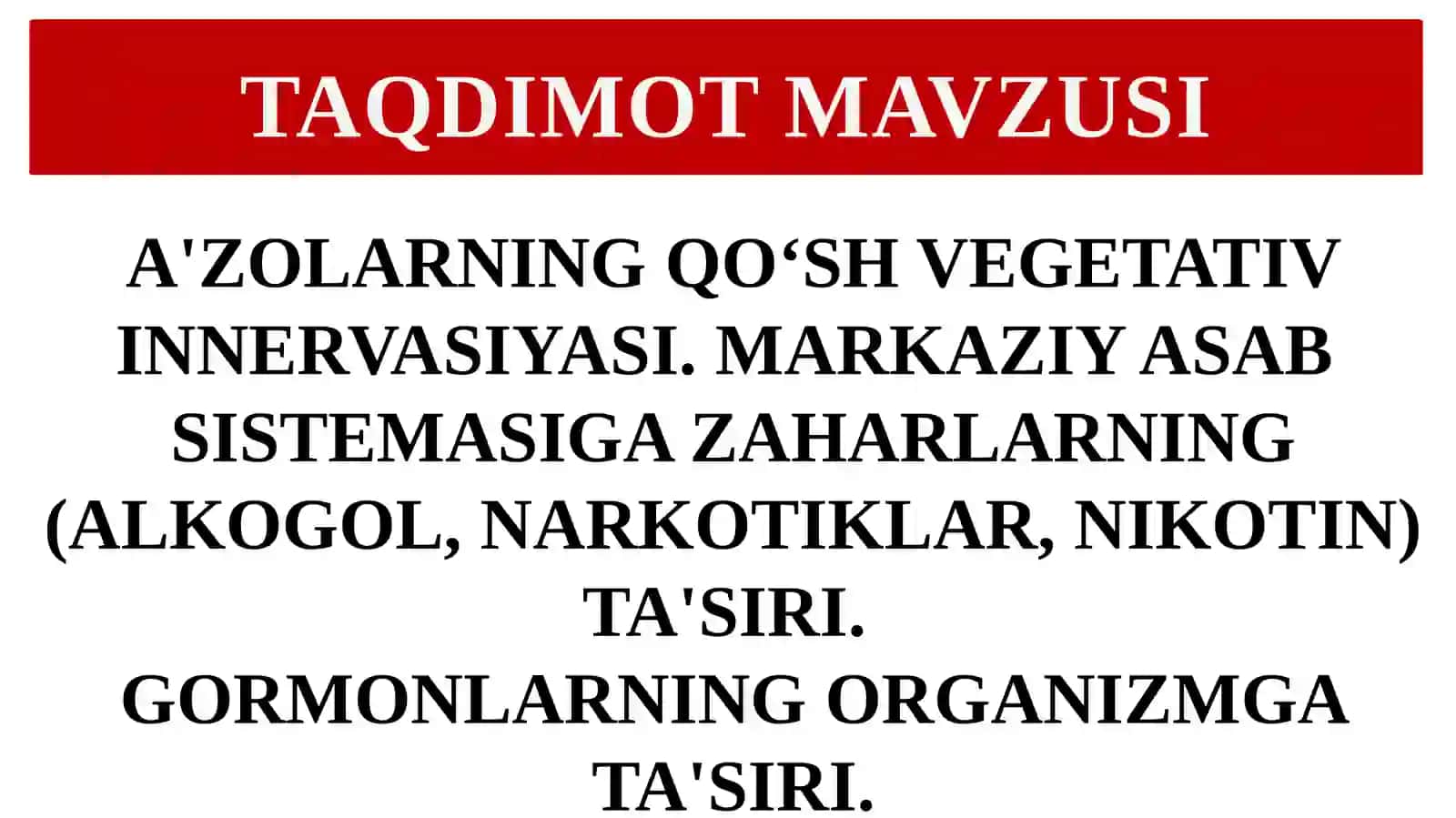 A'ZOLARNING QO‘SH VEGETATIV INNERVASIYASI 2