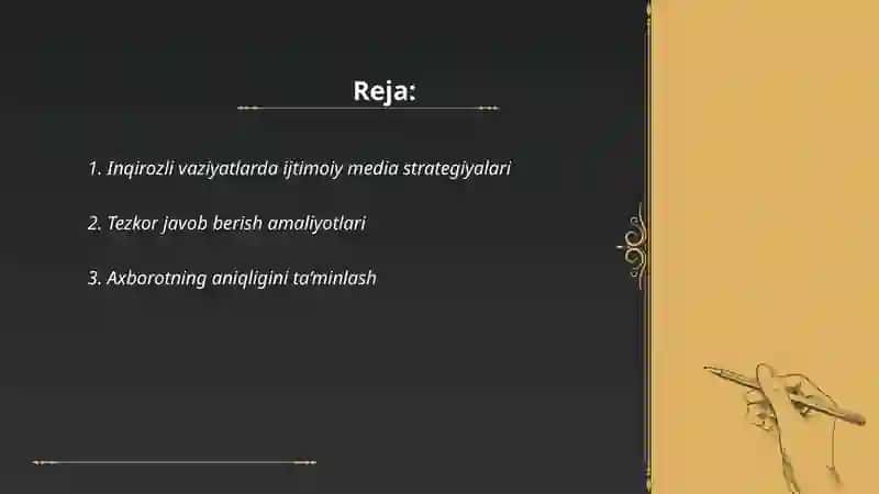 Inqirozli vaziyatlarda ijtimoiy media strategiyalari 2