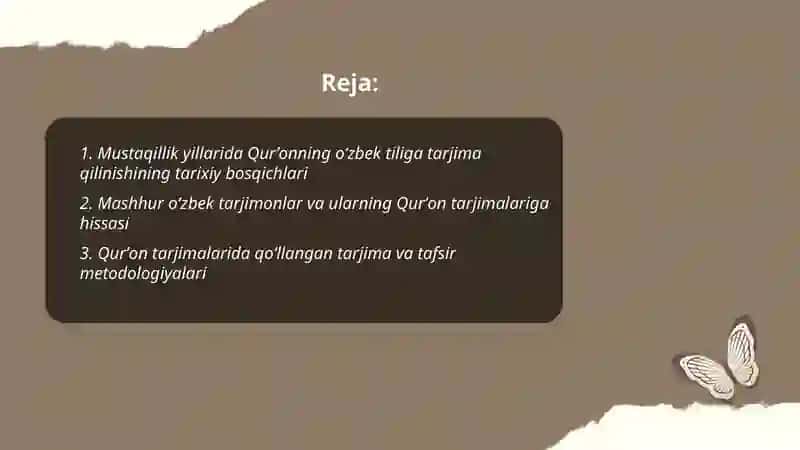 Mustaqillik yillarida Qurʼonning oʻzbek tiliga tarjima qilinishi va tafsirlari 2