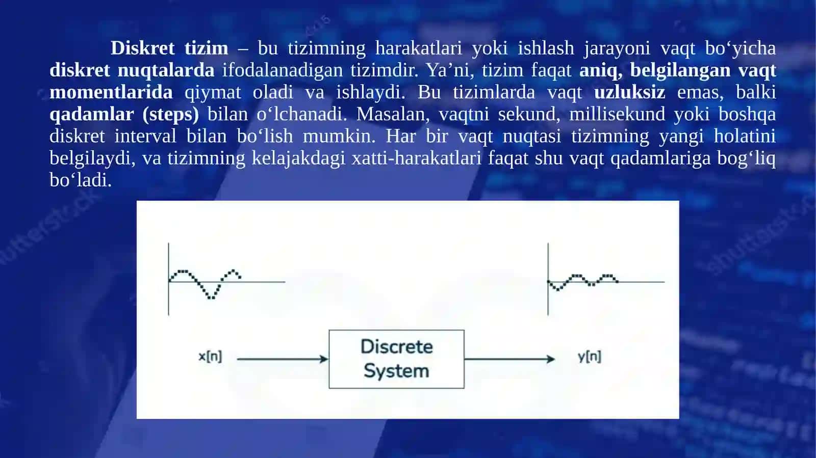 Diskret tizimlar kuzatilishi 2