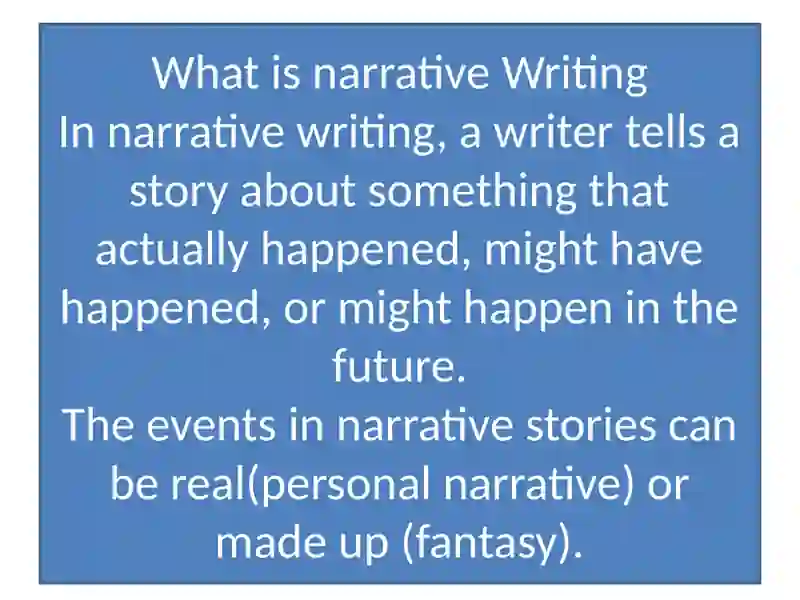 Narrative writing 2