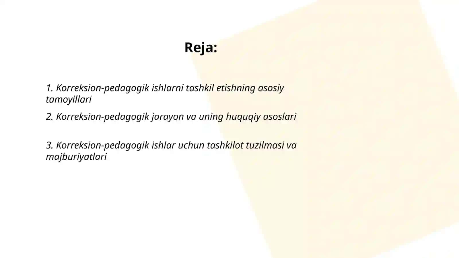 Korreksion-pedagogik ishlarni tashkil etishning tashkiliy, huquqiy, uslubiy va amaliy yordam koʻrsatish usullari 2