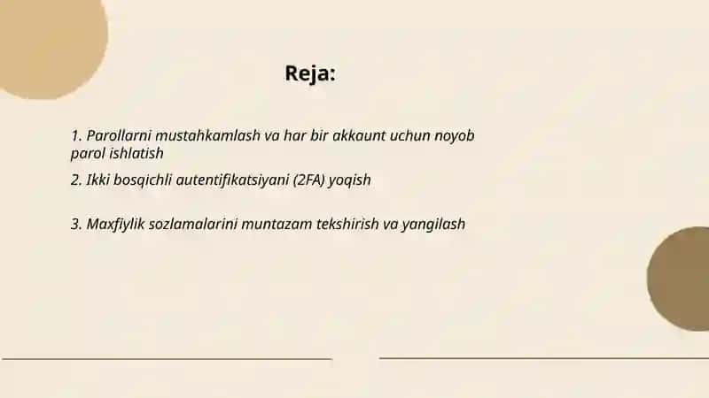 Ijtimoiy tarmoqlarda xafsiz foydalanishning asosiy qoidalari nimalar 2