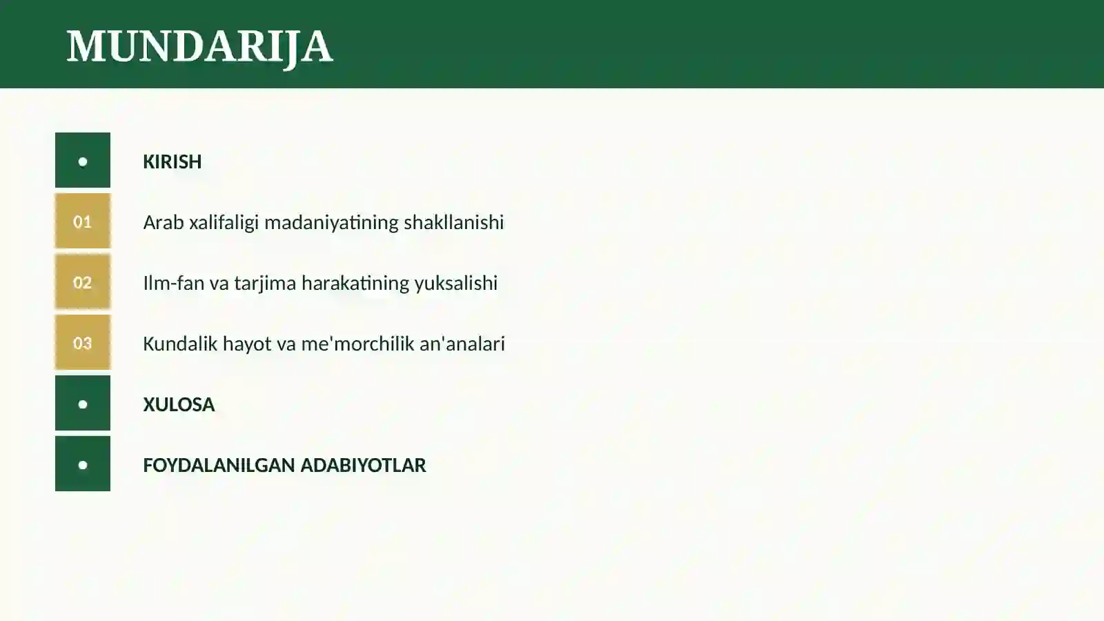 ARAB XALIFALIGI MADANIYATI 2