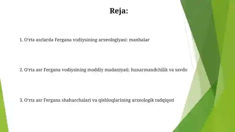 Farĝona vodiysi òrta asrlar arxeologiyasi 2