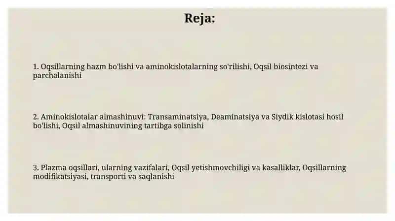 Odam organizm daoqsillarning biokimyoviyoʻzgarshi 2