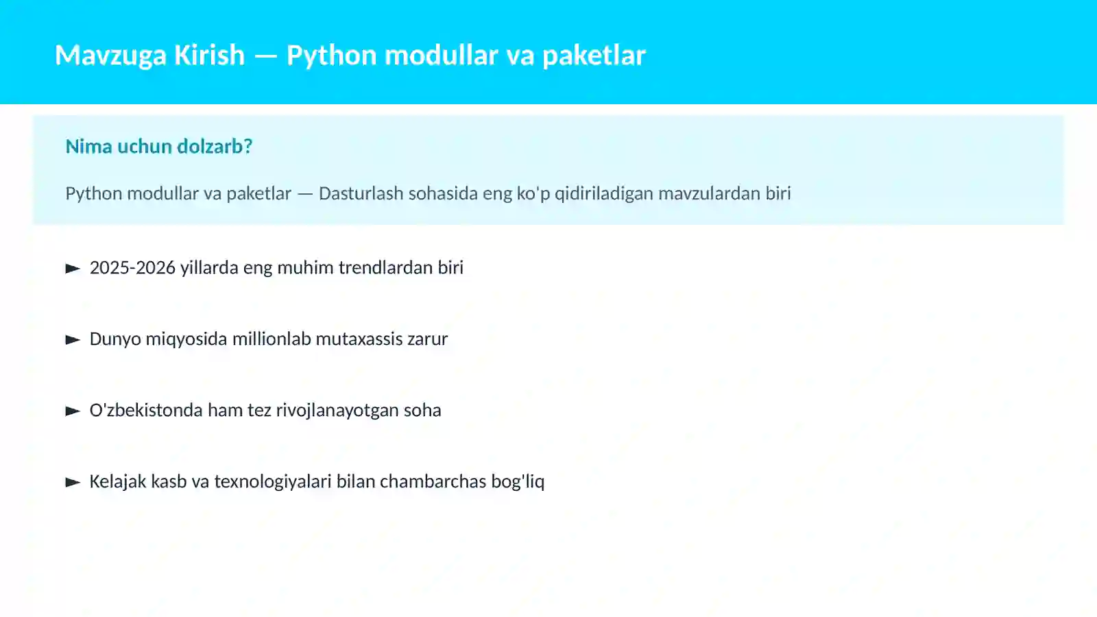 DASTURLASH | PYTHON DASTURLASH 2