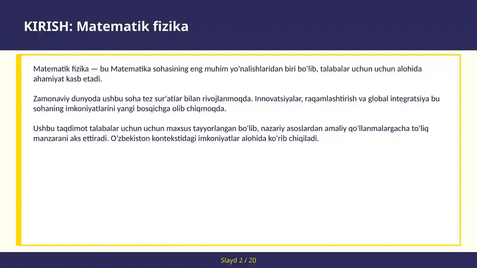 Matematik fizika 2