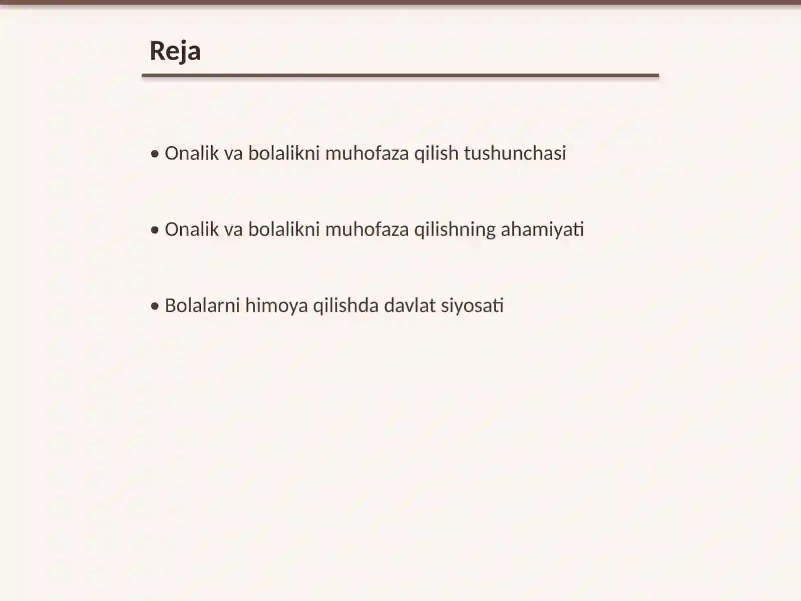 Onalik va bolalikni muhofaza qilish 2