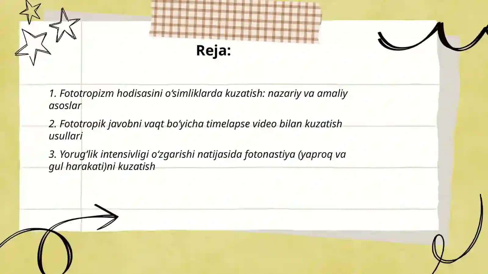 Fototropizm va fotonastiya hodisalarini kuzatish 2