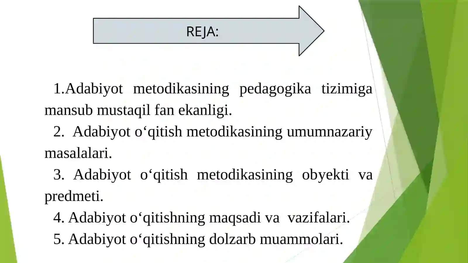Adabiyot o‘qitish metodikasi fan sifatida 2