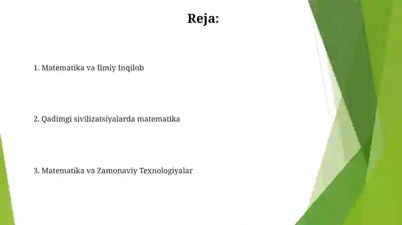 Matematika va Ilmiy Inqilob 2