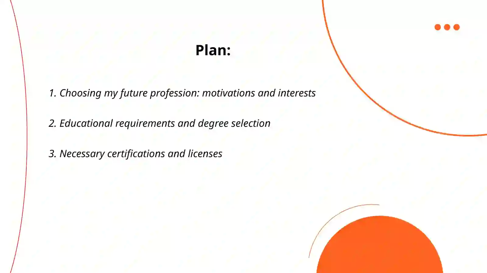 My future Profession: Requirements and Plans 2