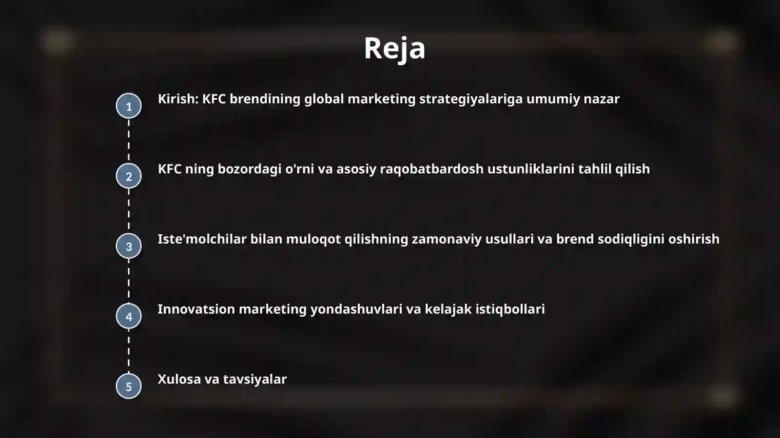 KFC brendining marketing strategiyalari 2