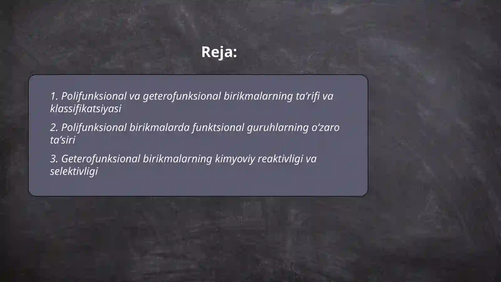 Polifunksional va geterofunksional birikmalar 2