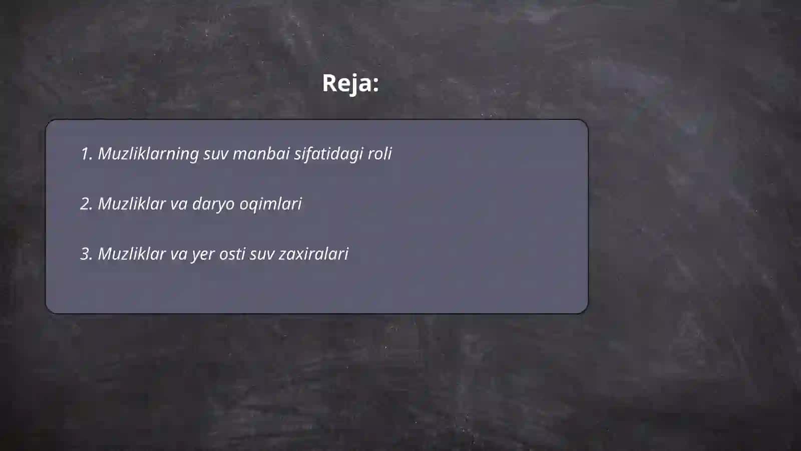 Muzliklarning gidrologik ahamiyati 2