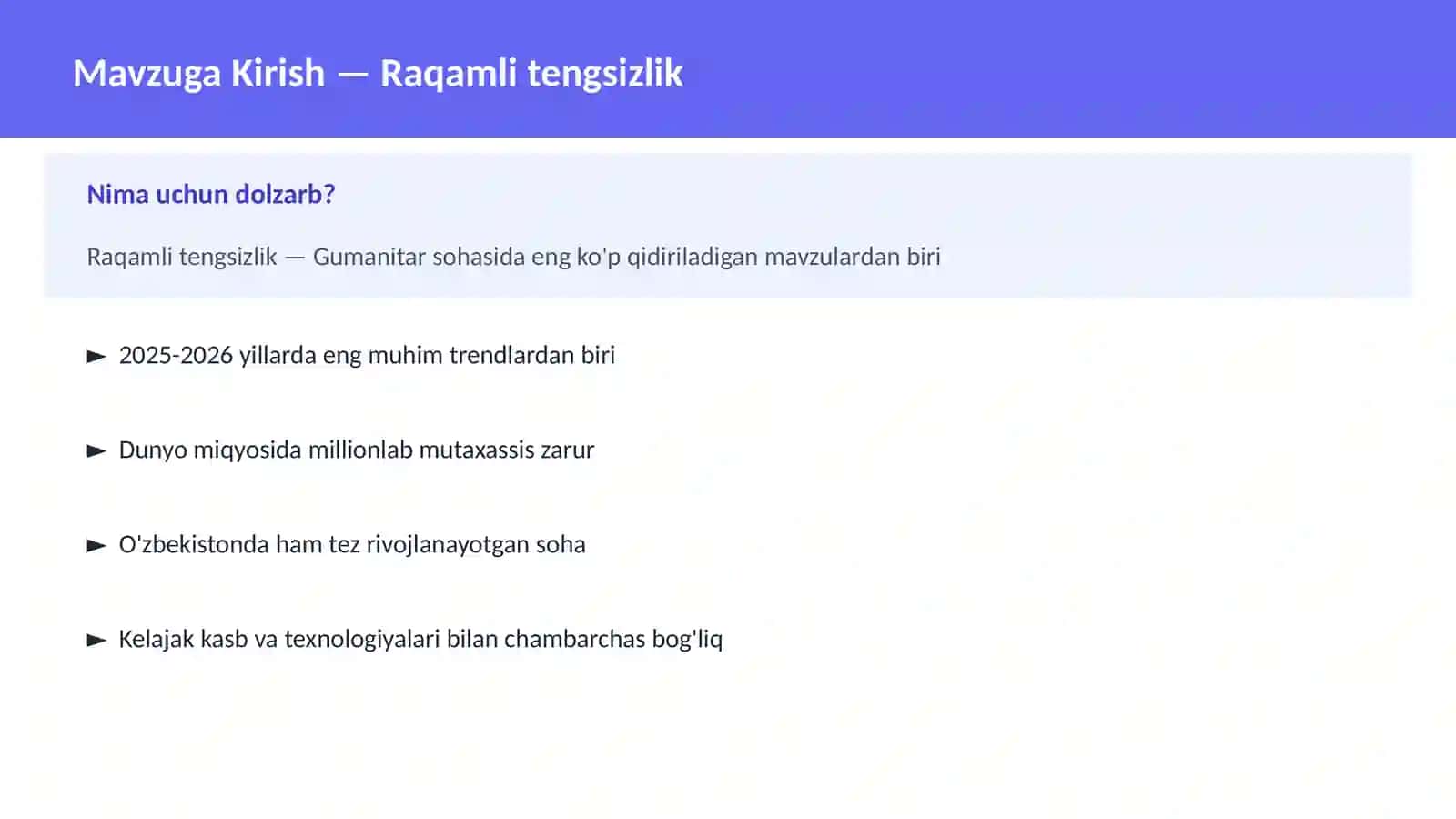 Raqamli tengsizlik 2