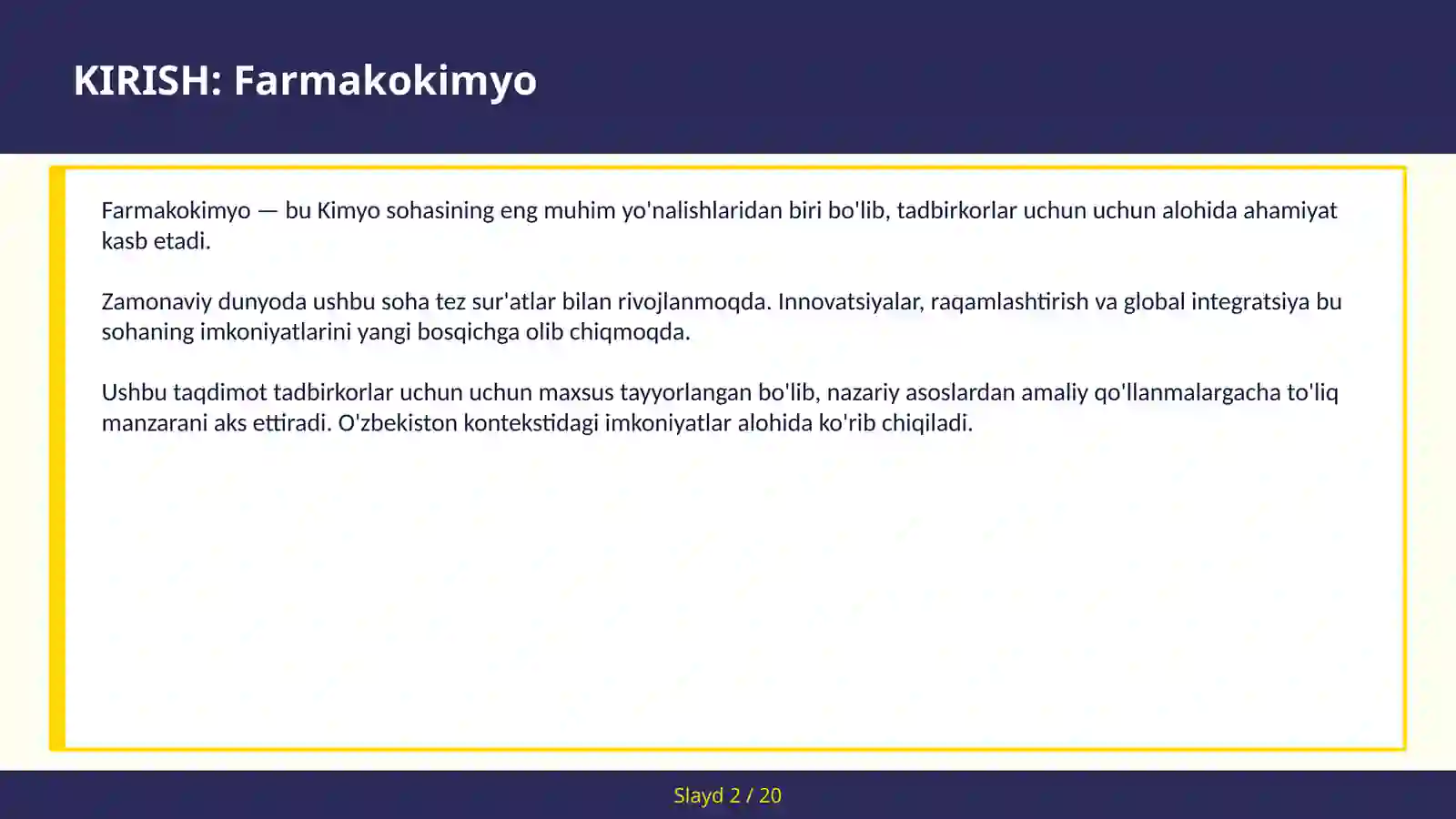Farmakokimyo 2