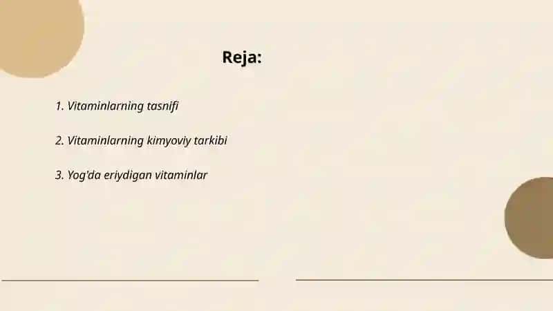 Vitamin tasnifi, ahamiyati, qoʻllanilishi va retsept yozishni oʻrganish 2