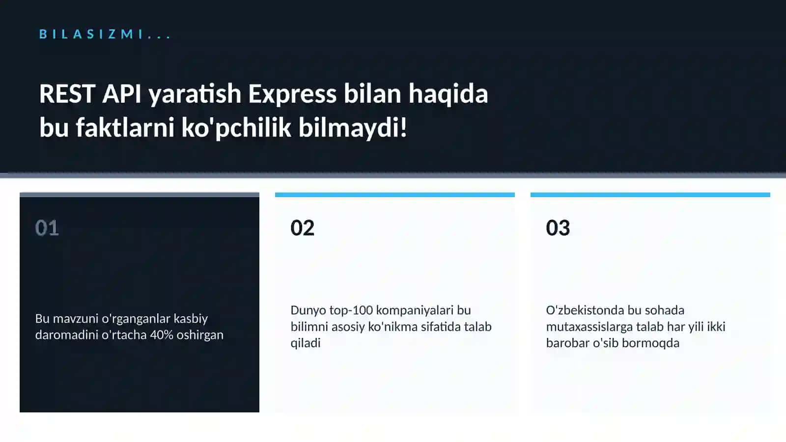 REST API yaratish Express bilan 2