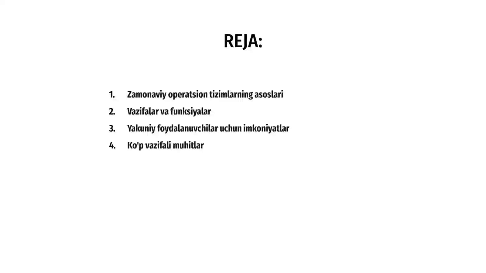 Zamonaviy operatsion tizimlari 2
