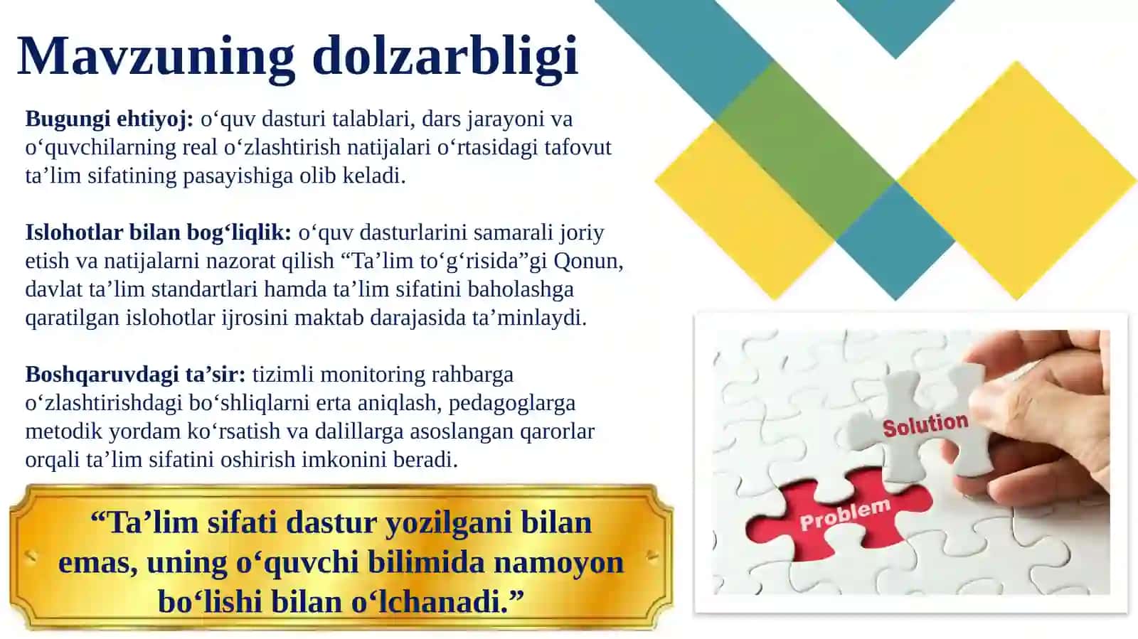 TAʼLIMMUASSASALARIDA O‘QUV DASTURLARINI JORIY ETISH VA ULARNING O‘ZLASHTIRILISHINI NAZORAT ETISH 2