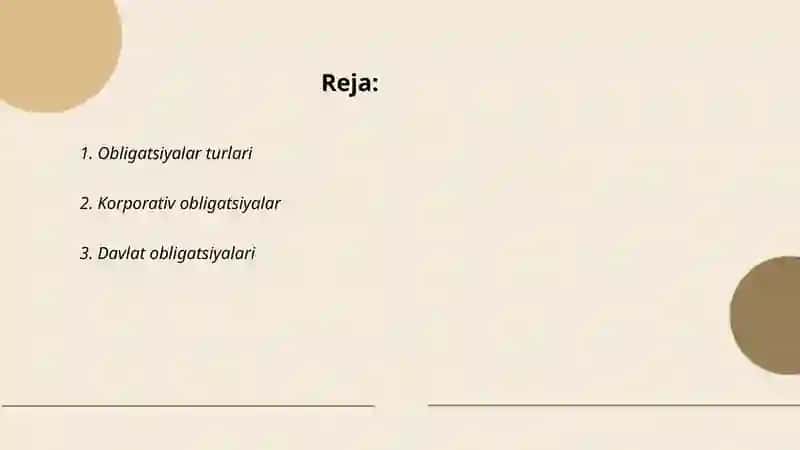 Obligatsiya turlari 2