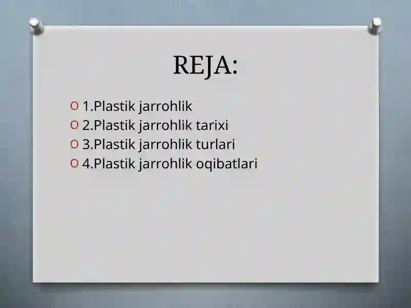 Plastik jarrohlik 2