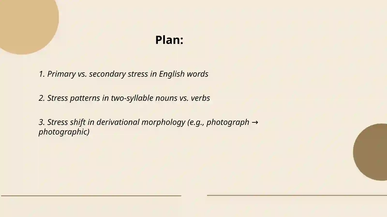 Word stress 2